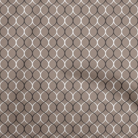 oneOone Georgette Viscose Brown Fabric Ogee Sewing Craft Projects Fabric Prints By Yard 42 Inch Wide