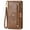 Brown, variant on HAWEE Womens Wallets Large Capacity Credit Card Holder Rfid Wallet Women Zipper Pocket Leather Ladies Wristlet Clutch Wallet