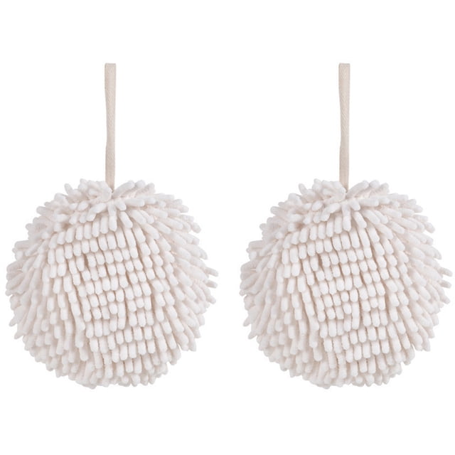 Paquete de 2 toallas de mano de chenilla,Toallas de mano de cocina con lazo,Toallas de mano de baño para colgar,Paños de secado rápido para limpieza,Toallas de mano de microfibra absorbentes suaves