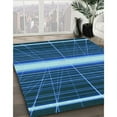 thumbnail image 3 of Ahgly Company Machine Washable Indoor Rectangle Transitional Blue Area Rugs, 8' x 10', 3 of 7