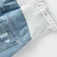 thumbnail image 5 of Pounoo Women's Maternity Shorts Over Belly Frayed Detail Denim Shorts Summer Style Breathable Relaxed Fit Maternity Shorts Gift, 5 of 8