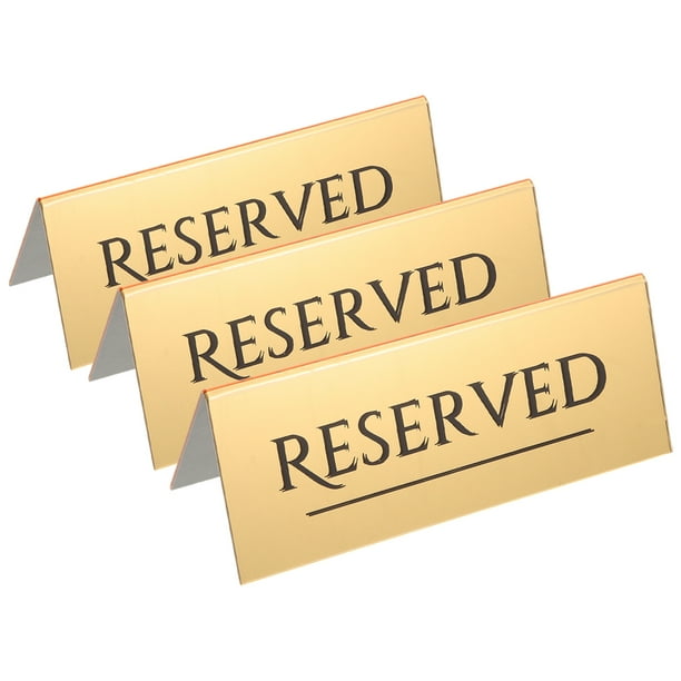 3 letreros de reserva de asientos: Letreros de cartulina para bodas, eventos, decoración de mesas para reservar asientos en restaurantes y recepciones de bodas.