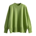 thumbnail image 2 of Qepwscx Women's Chunky Knit Sweaters for Women Winter Casual Long Sleeve Crew Neck Oversized Pullover Sweater Winter Fall Spring Tops Clothes Casual Outfits ﻿, 2 of 3