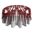 thumbnail image 4 of Red Christmas Pattern Round Tablecloth 60"x60",Wrinkle Wipeable Table Cloth for Kitchen Dining Room Picnic Patio Party, 4 of 6
