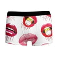thumbnail image 4 of Mens Red Lip Boxers Funny Novelty Underwear Valentine's Day Comfort Breathable Soft Underpants Green XL, 4 of 4
