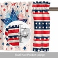 thumbnail image 6 of USA 250 Years Independence Day Flag Star Valances for Windows,Kitchen Valance Rod Pocket Short Curtain, Fireworks Design Valance Curtain Window Valances for Bedroom Bathroom Living Room 42x18in, 6 of 9