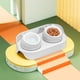 thumbnail image 4 of Elevadores para Comida Y Agua para Gatos, Elevadores para Gatos Inclinados Antideslizantes, Platos para Mascotas, Comederos Y Tazones Blanco Sunnimix Cuencos para gatos, 4 of 8