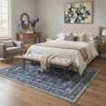 thumbnail image 2 of GENIMO 8'x10' Area Rug for Living Room, Large Machine Washable Non Slip Low Pile Rug for Bedroom Dining Room, Timeless Persian, Dusty Navy, 2 of 7
