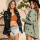 thumbnail image 4 of Chaqueta vaquera para mujer, moda coreana, abrigo vaquero verde Vintage, ropa de calle de manga larga para mujer 2023, 4 of 4
