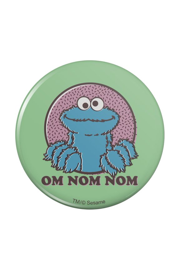 Sesame Street Cookie Monster Om Nom Nom Pinback Button Pin