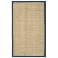 thumbnail image 3 of SAFAVIEH Natural Fiber Arbor Bordered Area Rug, Natural/Navy Blue, 4' x 6' - Coastal Design, Natural & Navy Blue, Seagrass, Ideal for Entryway, Kitchen, Living Room, Office, Bathroom, Bedside, 3 of 12