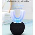thumbnail image 4 of Cepillo de dientes automático en forma de U para adultos Cepillo de dientes de 360° - Cepillos de dientes eléctricos en U ultrasónicos para blanquear los dientes - Carga inalámbrica y luz LED - Resist, 4 of 5