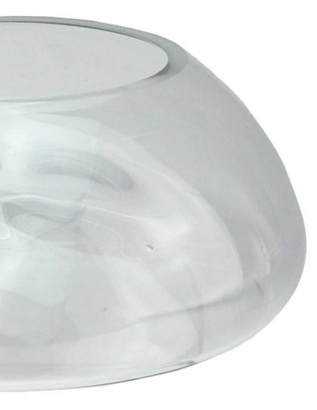 9" Transparent Glass Pillar Candle Holder with Concave Interior