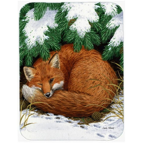 Fox Nap Time Glass Cutting Board- Large