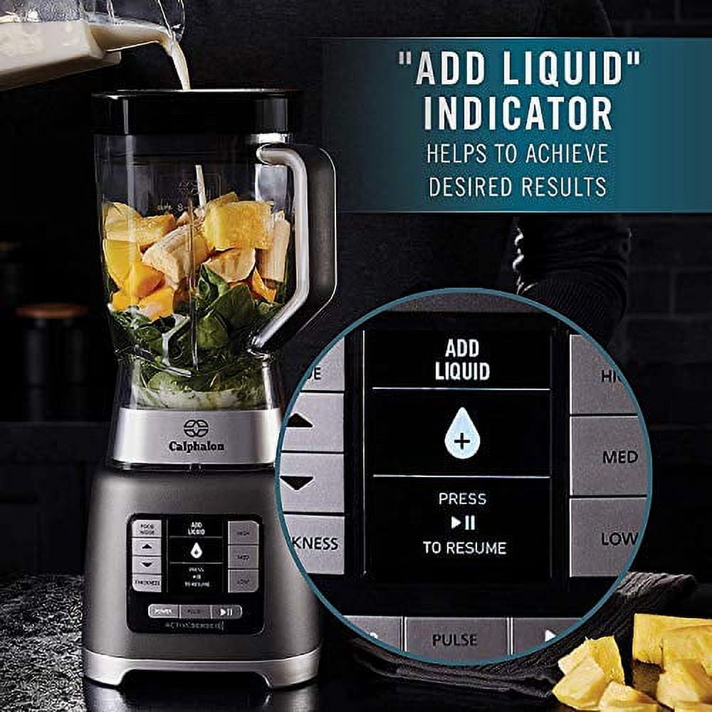 Calphalon Activesense Blender with Blend-N-Go Cup, Dark Stainless Steel