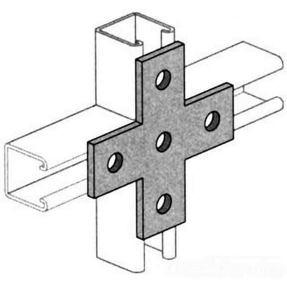 Power-Strut PS 712, Channel Plate Fitting, Ps 712 Cross Plate, 1 PC