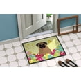 thumbnail image 2 of Easter Eggs Pug Brown Door Mat, 2 of 2