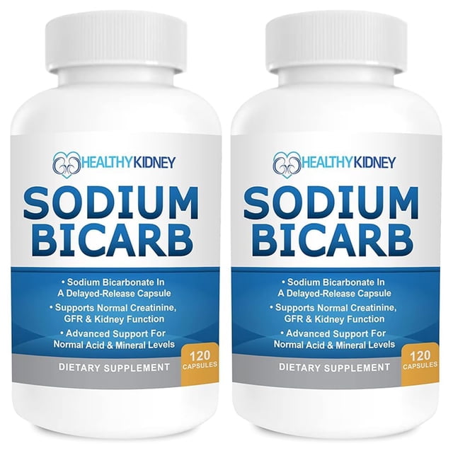 Suplemento Kidney Restore de bicarbonato de sodio 650 mg x 120 cápsulas