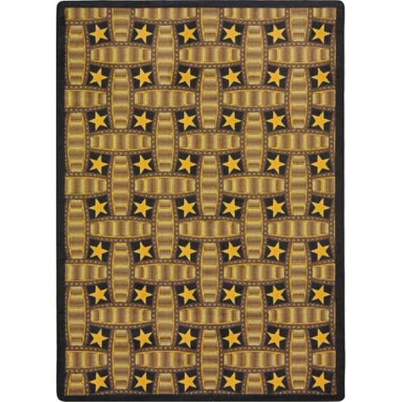 Any Day Matinee Marquee Star Rectangle Theater Area Rugs  02 Chocolate - 7 ft. 8 in. x 10 ft. 9 in.