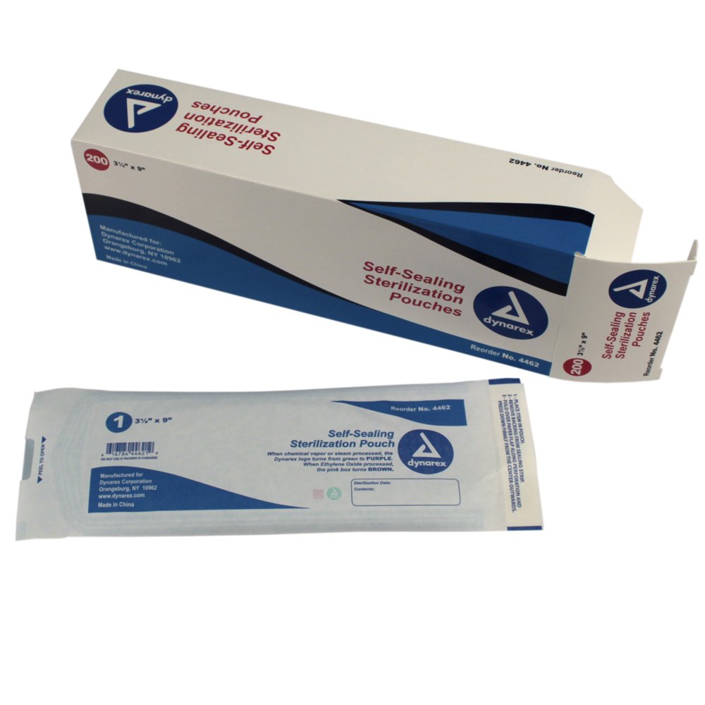 Sterilization Pouches 3.5" x 9" Qty 1 Box of 200