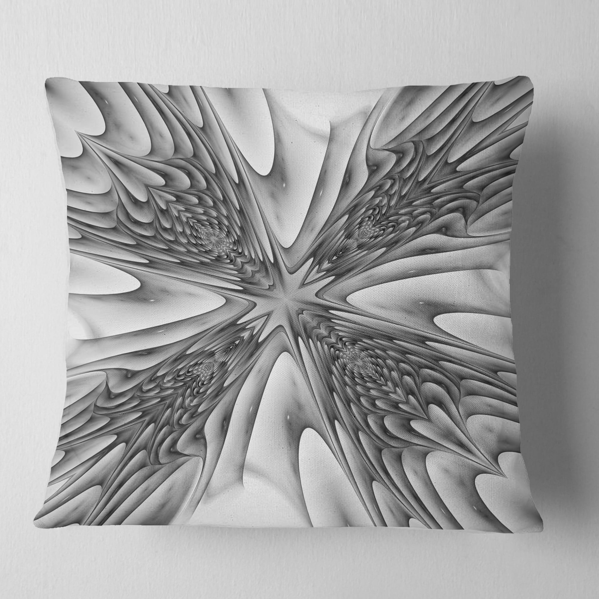 Designart Fractal 3D Magical Depth - Contemporary Throw Pillow - 18x18