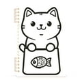 thumbnail image 7 of FORMRS 1-Subject Spiral Notebook 8" x 5" College Ruled 60 Refillable Sheet A5 Hard Cover, 2 Pack, Cute Chubby Cat, 7 of 7