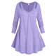 thumbnail image 1 of Camiseta Talla Extra Manga Larga Recortada Correa Rosegal  Mangas largas de talla grande, 1 of 5