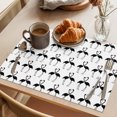 thumbnail image 3 of Black Flamingos Placemats Set of 6 Modern Art Elegant Pastoral Place Mats Indoor Wipeable Table Mats Washable Cloth Dining Table Placemats for Kitchen Holiday Party Home Decor 13x19 Inch, 3 of 9