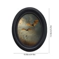 thumbnail image 3 of Roiihwy Halloween Wall Decor, Ghost Framed Dark Ghost Holding Candle Oval Wall Art, Spooky Halloween Oval Walls Decor, Vintage Gothic Canvas Artwork Hanging Decor, 3 of 6