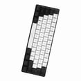 thumbnail image 3 of Teclado para juegos USB de 61 teclas con retroiluminación RGB, ergonómico, con teclas ABS de color de contraste, con cable, para ordenador de escritorio, portátil, viajes, blanco y negro., 3 of 14