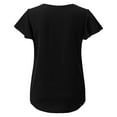 thumbnail image 5 of Women's T Shirts Short Sleeve Deep V Neck Sleeve Button Down Front Tie Summer Casual T-shirt Tops, 5 of 6