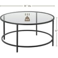 thumbnail image 2 of TYUIOP  Round Glass Coffee Table, Small Coffee Table for Living Room，Circle Coffee Tables Center Tables with Glass Top, Office & Apartment. Black, 36 in, 2 of 10