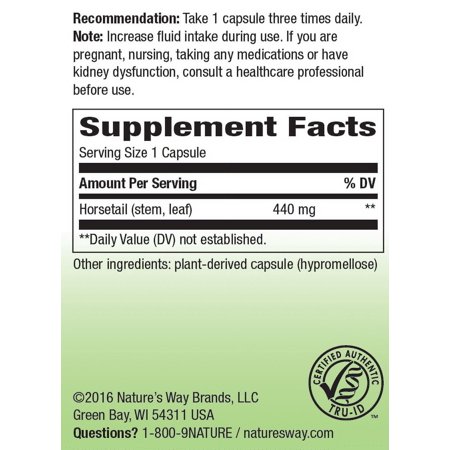ネイチャーズウェイ ホーステイル グラス 440mg ビーガンカプセル 100粒 Nature's Way Horsetail grass スギナ