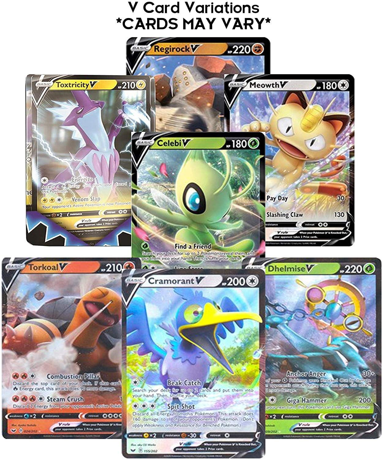 Totem World Pokemon V Card Ultra Rare Guaranteed With 10 Rares 10 Foil Holo 40 Regular Cards Totem Deck Box Mini Binder Collectors Album In Storage Case Tin Or Box Walmart Com