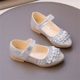 thumbnail image 4 of Owordtank Girls Dress Shoes Toddler Girls Wedding Party Princess Shoes Mary Jane Low Heels Sandals, 4 of 7