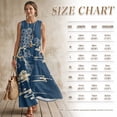thumbnail image 7 of Xoenoiee Blue Pine Tree Cloud Print Summer Dresses for Women Long Flowy A Line Sleeveless Maxi Sundresses with Pockets, Cotton Linen Lightweight Boho Beach Vacation Clothes Resort Wear, M, 7 of 7