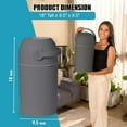 thumbnail image 2 of Magic Diaper Pail - Patented Odor-Free System with Child-Safe Lock, No Refills Required, Gray, 2 of 7