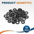 thumbnail image 3 of Uxcell M6 Nylon Flat Washer, 55 Pcs 6x16x2mm Plastic Sealing Gasket, Black, 3 of 7