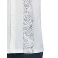 thumbnail image 3 of Cafe Luna Men's Linen Blend Leaf Print Panel Short Sleeve Shirt, 3 of 3