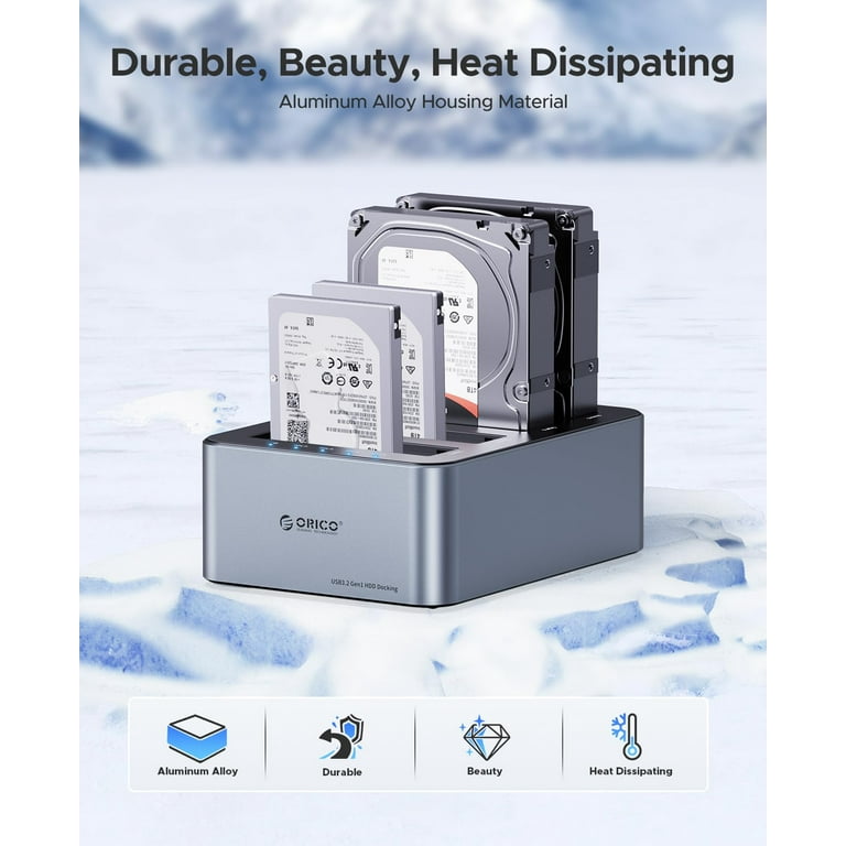 ORICO Bay External Hard Drives Enclosure 10Gbps Aluminum SATA