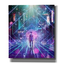 Epic Graffiti 'Neon Zone' by Cameron Gray Giclee Canvas Wall Art, 26"x30"