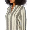 thumbnail image 2 of Orvis Ladies' Long Sleeve Linen Blend Top, Island Stripe - Navy/White Large, 2 of 4
