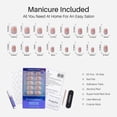 thumbnail image 6 of SHANGMENG Ombre French Tip Press on Nails Short Square , Naturally Stick on Nails in 32PCS Reusable Fake Nails Kit with Glue, Creamy French, 6 of 10