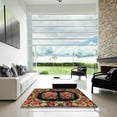 thumbnail image 7 of Ahgly Company Machine Washable Indoor Rectangle Abstract Cinnamon Brown Area Rugs, 2' x 4', 7 of 7
