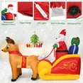 thumbnail image 5 of Costway 7.5 Ft Inflatable Santa Double Deer w/Sled Waterproof Christmas Outdoor Decoration, 5 of 9