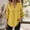 Yellow, variant on Women's 3/4 Sleeve V-Neck Casual Top Soft Comfortable Polyester Shirt for Daily Wear