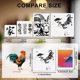 thumbnail image 2 of Juego de 4 plantillas de gallinas en capas con plumas de gallo para manualidades, 30 x 30 cm (11,8 x 11,8 pulgadas), reutilizables, con diseño de animales de granja., 2 of 9