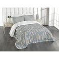 thumbnail image 3 of Ambesonne Geometric Quilted Bedspread Set 3 Pcs, Abstract Retro Design, Queen Size, Multicolor, 3 of 5