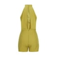 thumbnail image 5 of Olyvenn Women's Casual Sleeveless Jumpsuit Rompers Loose Turtleneck Tank Top Summer Shorts Jumpsuit Overalls Trendy Outfits Yellow 6, 5 of 6