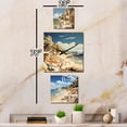 thumbnail image 3 of Designart "Riviera Beach Reverie in France" France Oversized Wall Clock - Set Of 3 - Extra large Clock For Office Décor - Large Traditional Wall Clock, 3 of 6